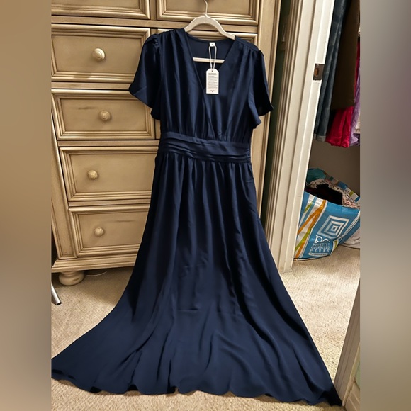 NWT Navy Blue Maxi Dress - Picture 2 of 6